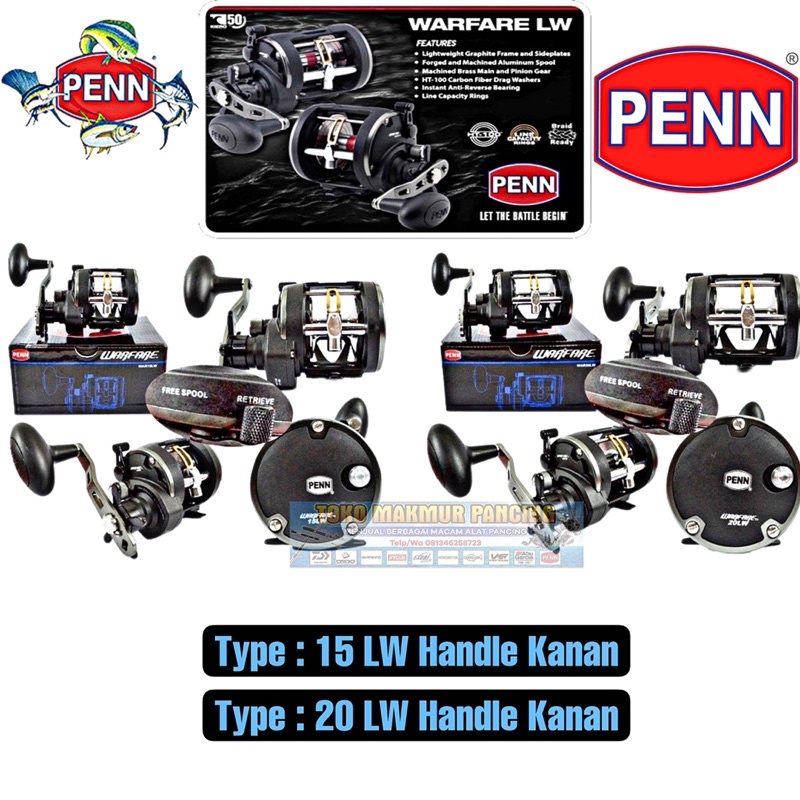 Reel penn oh warfare 15 & 20   Hanlde Kanan