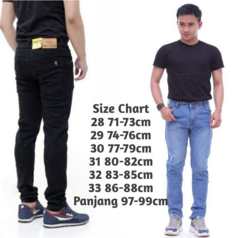 Celana Denim Pria Skiny - Celana Panjang Pria Jeans Pensil -