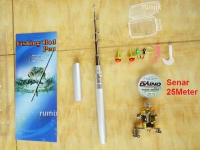 Pancingan Pulpen Mini Fishing Rod Pen Joran Pancing Pulpen Pancingan -