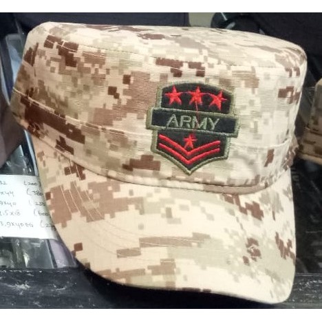 New Arrival TOPI ARMY ACUPAT COKELAT LORENG TACTICAL MILITARY HAT CAP OUTDOOR Low Price!