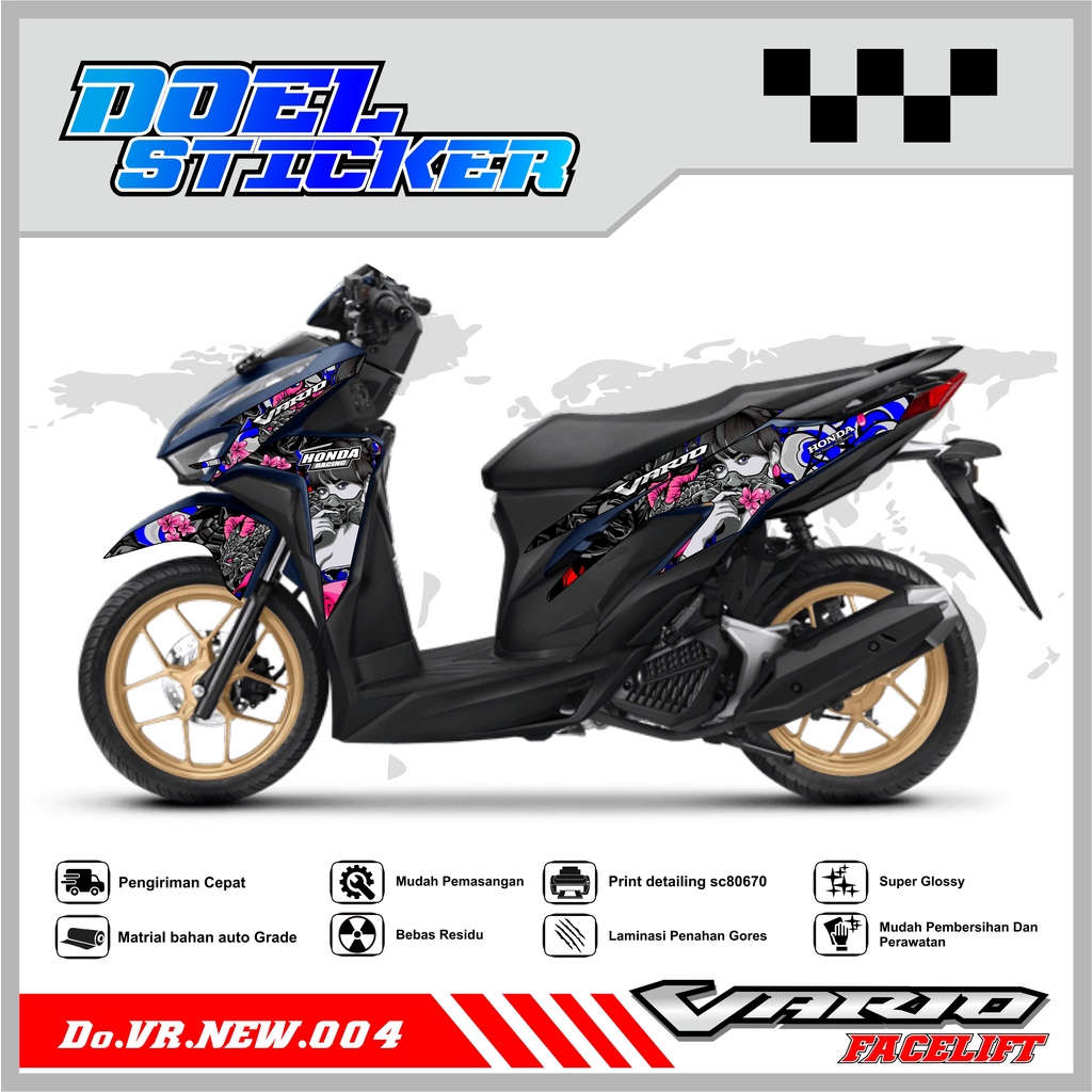 STICKER STRIPING SEMIFULL VARIO 125 / 150 NEW 2018 2019 2020 DESAIN JEPANG DOEL-004