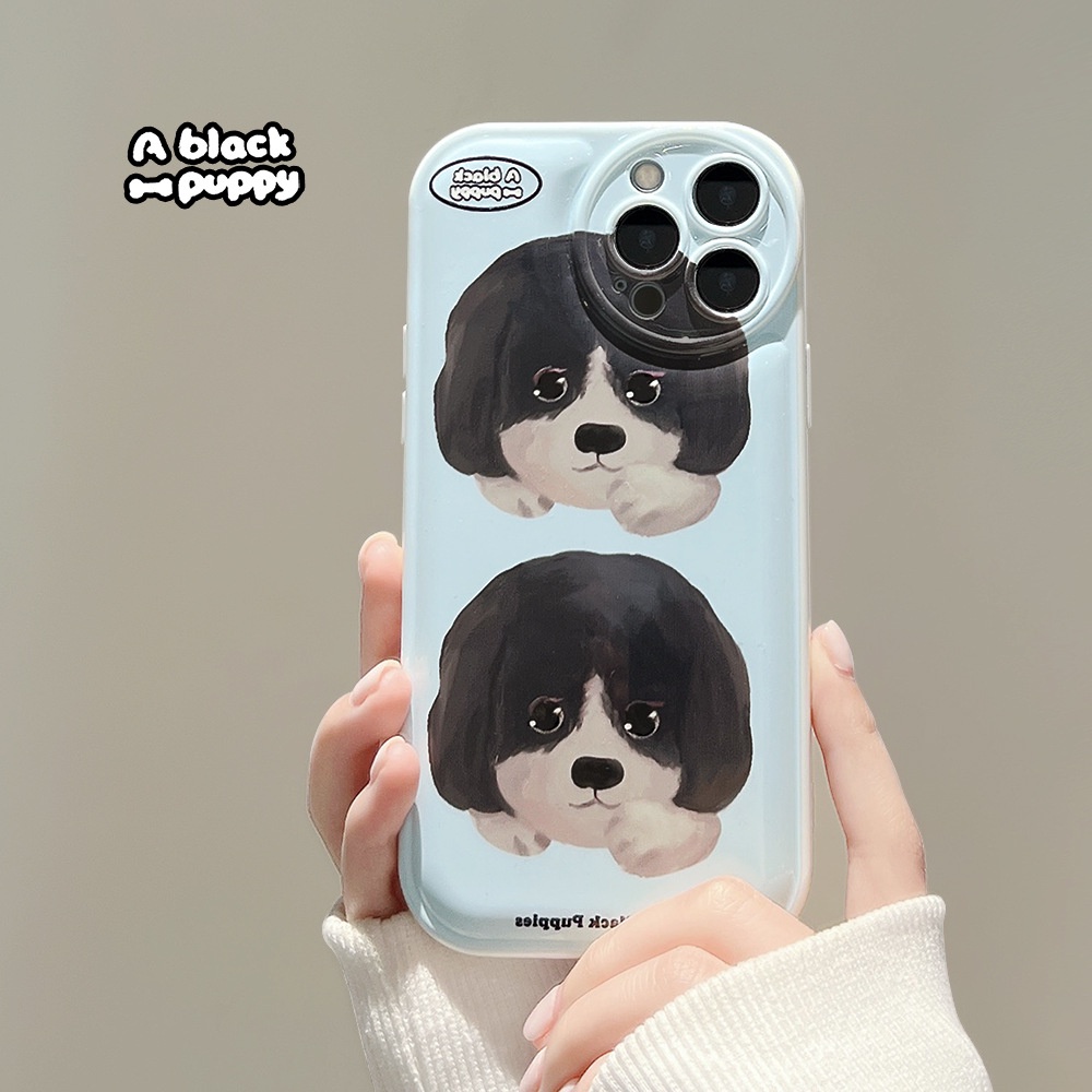 Case Pelindung Motif Kartun Anjing Warna Putih Untuk Iphone 7 8 Plus SE 2020 11 XS XR 12 13 Mini PRO MAX
