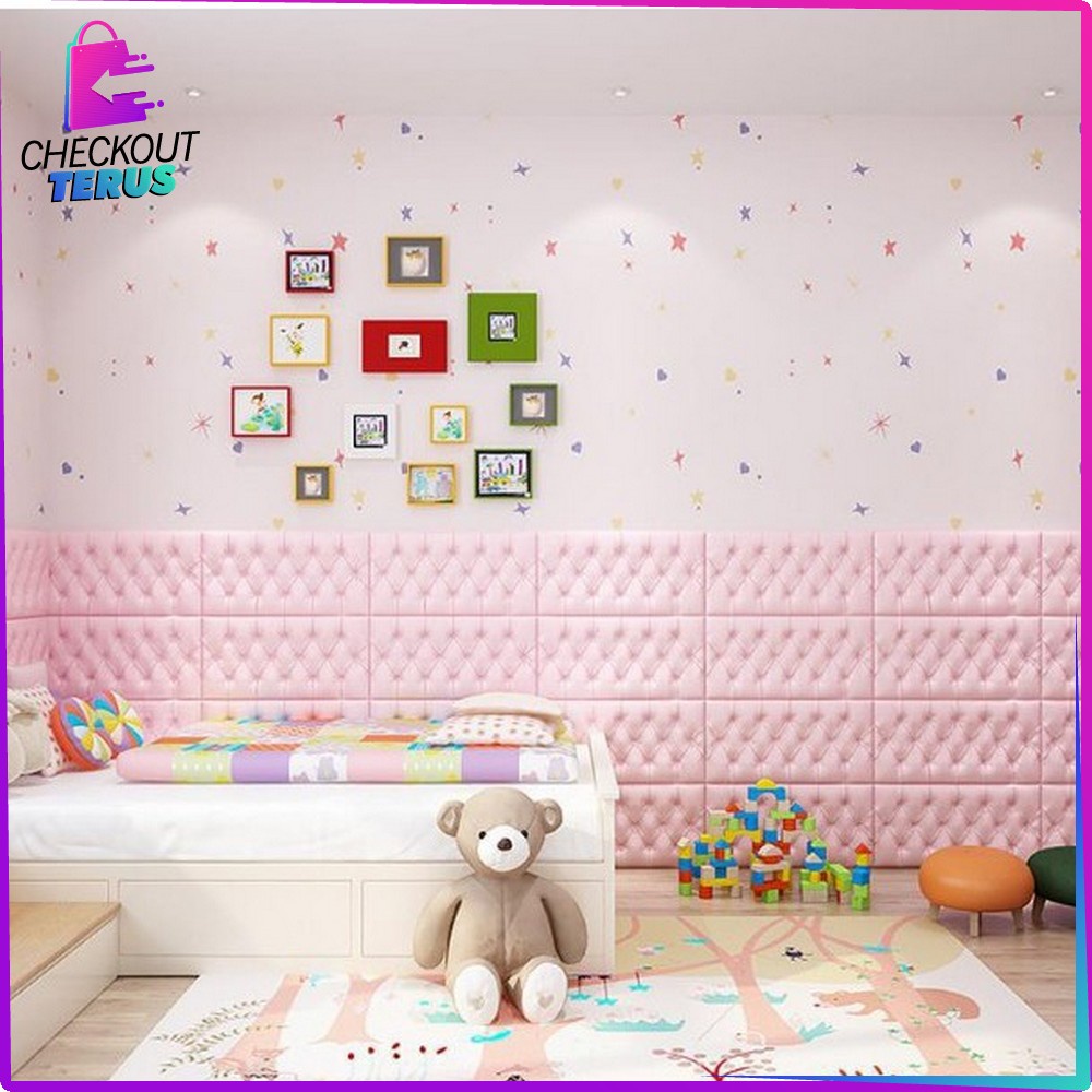 CT C119 Wallpaper 3D Foam Stiker Dekorasi Dinding Rumah Kamar Walpaper Foam 3D Headboard Bed Wallfoam