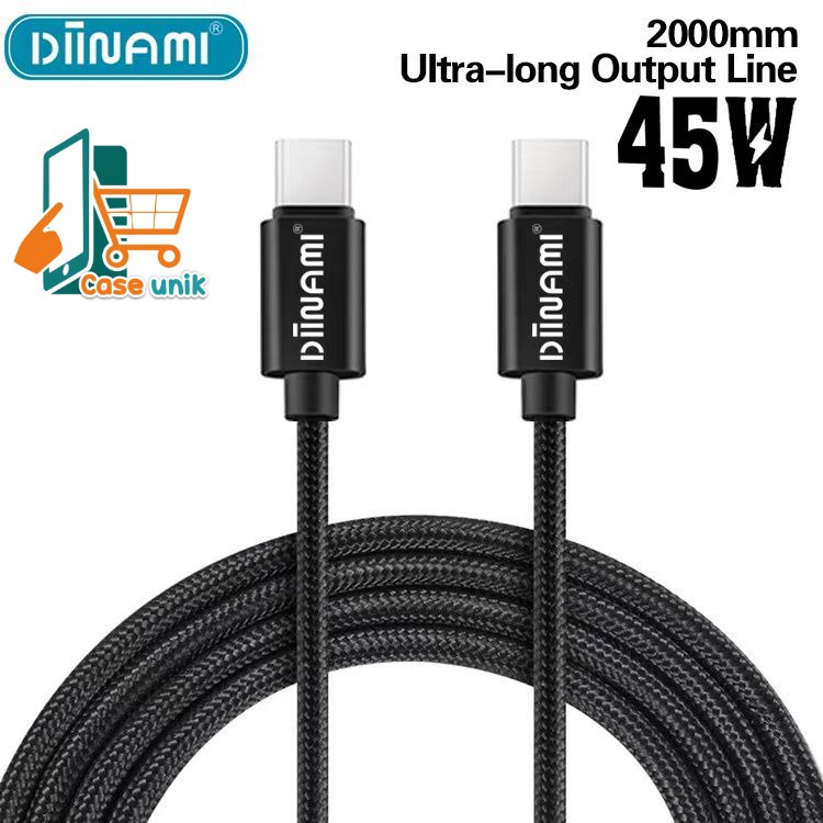 DIINAMI cable Kabel Data / Type-C ke Type-C / USB-C to USB-C / 45W Fast charging / 2 meter  &amp; 3 meter note10 note20 s21 s22 ultra MacBook air CS4686