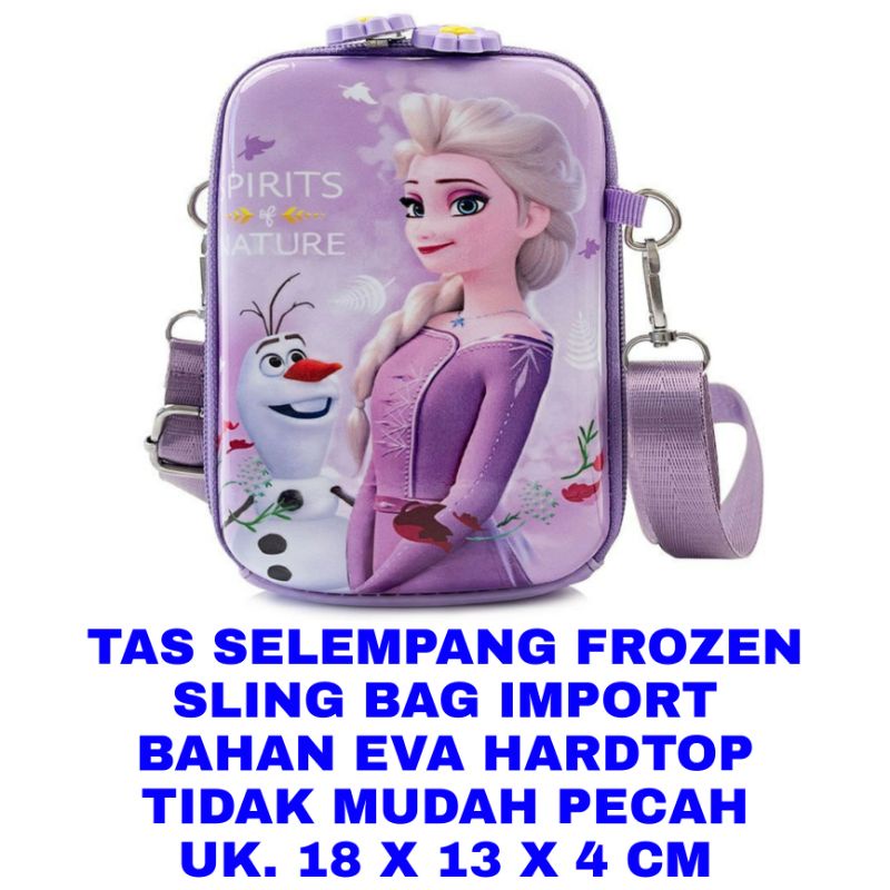 WK TAS SELEMPANG FROZEN SLING BAG IMPORT ANAK PEREMPUAN FASHION KIDS TAS HP DOMPET