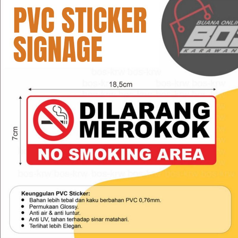 

PVC STICKER DILARANG MEROKOK