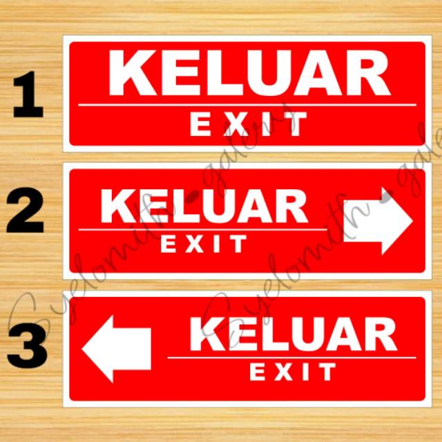 

STIKER EXIT / STIKER KELUAR WATERPROOF