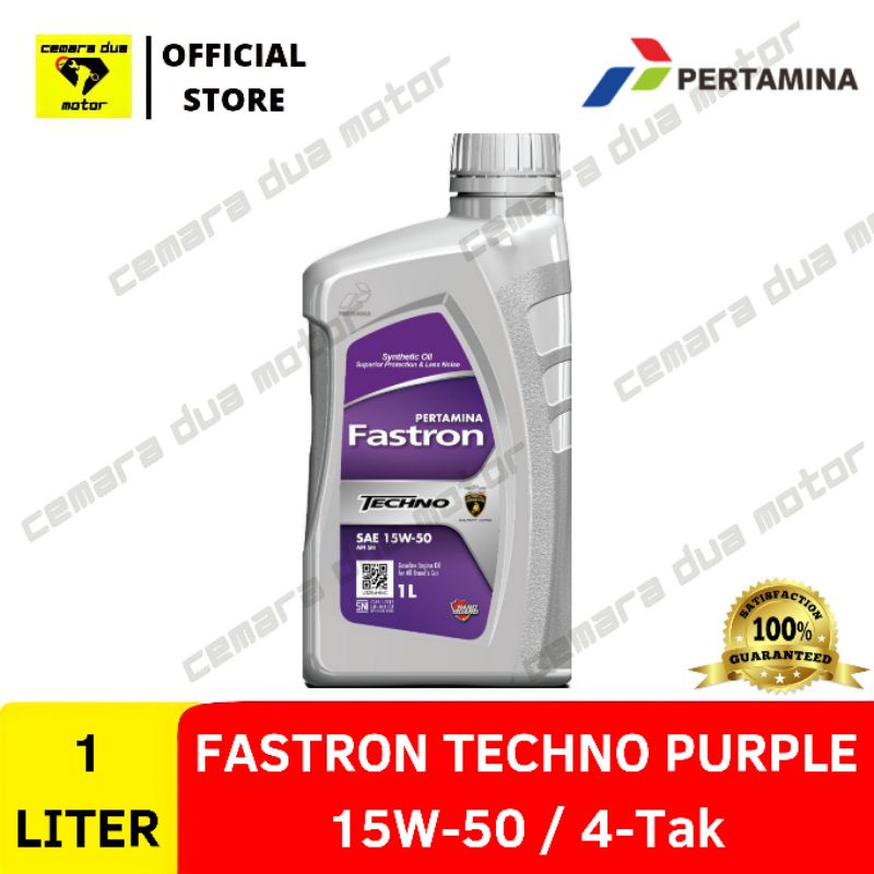 OLI FASTRON TECHNO 15W-50 PURPLE SUPERIOR PROTECTION & LESS NOISE 1 LITER 1000ML OLI FASTRON UNGU OL