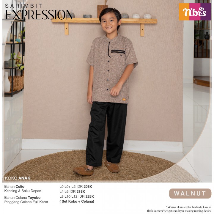 Sarimbit Nibras EXPRESSION Walnut / Couple Terbaru 2022 / Fashion Muslim