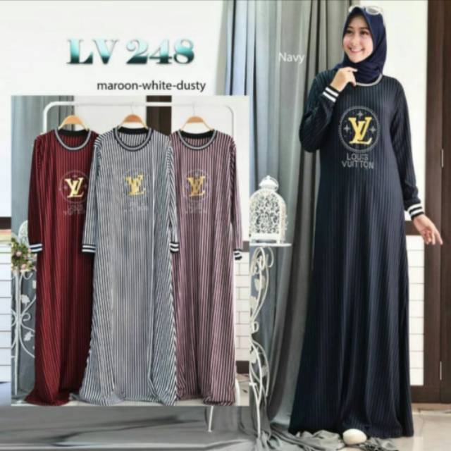 LV Gamis Dress Maxi Branded Casual