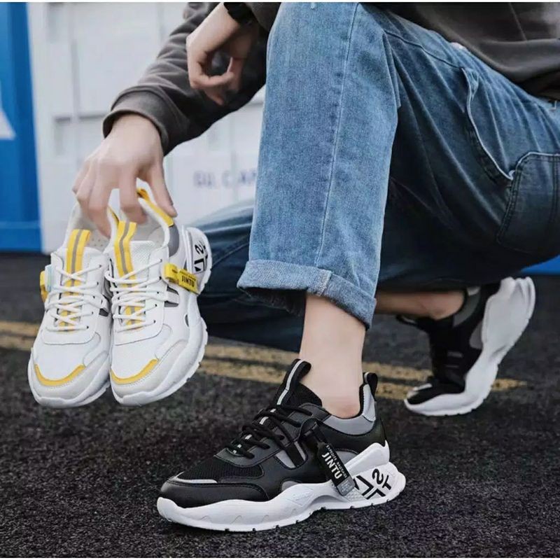 2.2 big sale PRABU42 promo Sepatu sneakers import pria dan wanita-sepatu olahrga JINTU korea unisex 