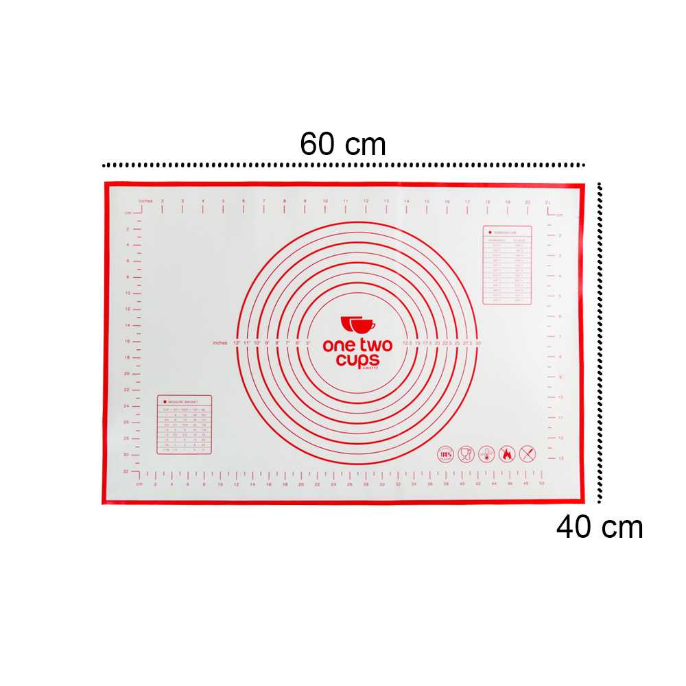 TD-AI One Two Cups Silicone Mat Alas Adonan Pizza Martabak 40x60CM - JJ63112