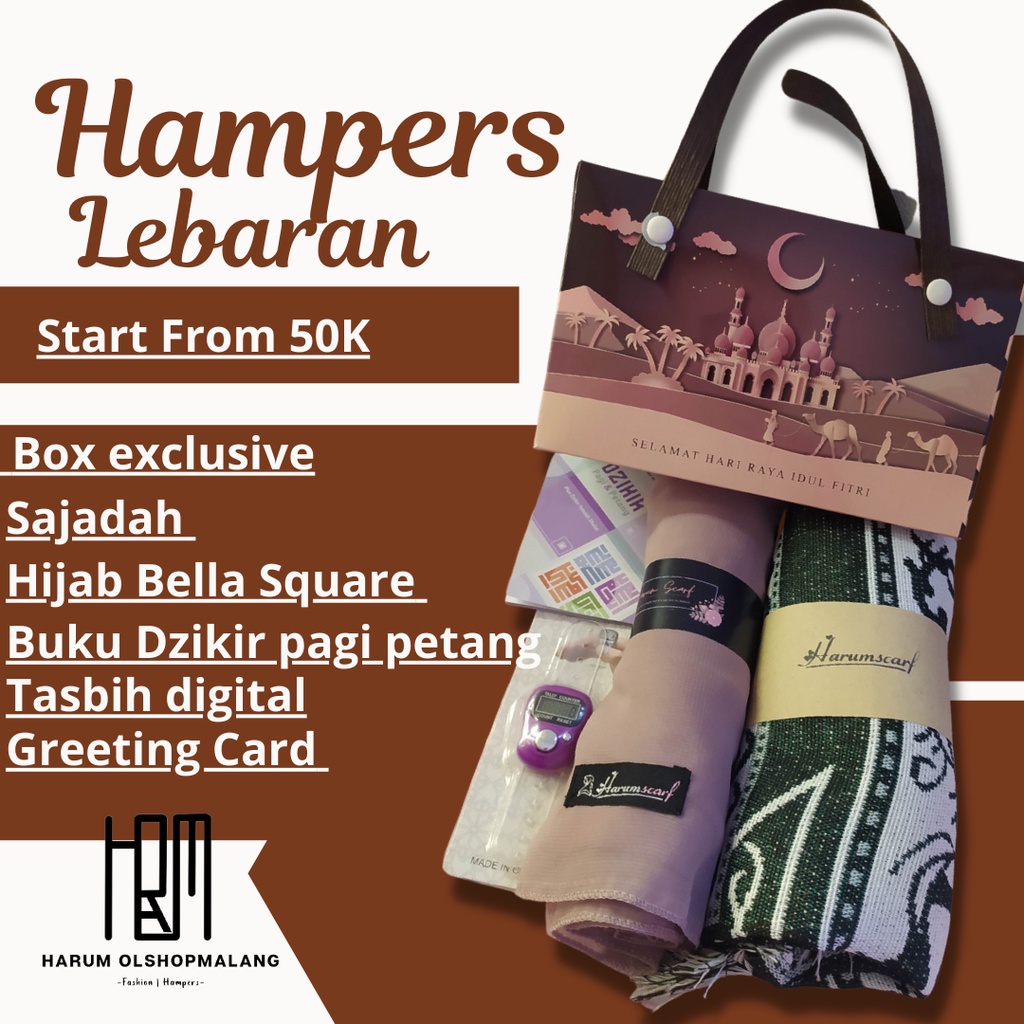 

Hampers Lebaran/ Hampers Sajadah/Hampers hijab/parcel Lebaran/ Hampersbox