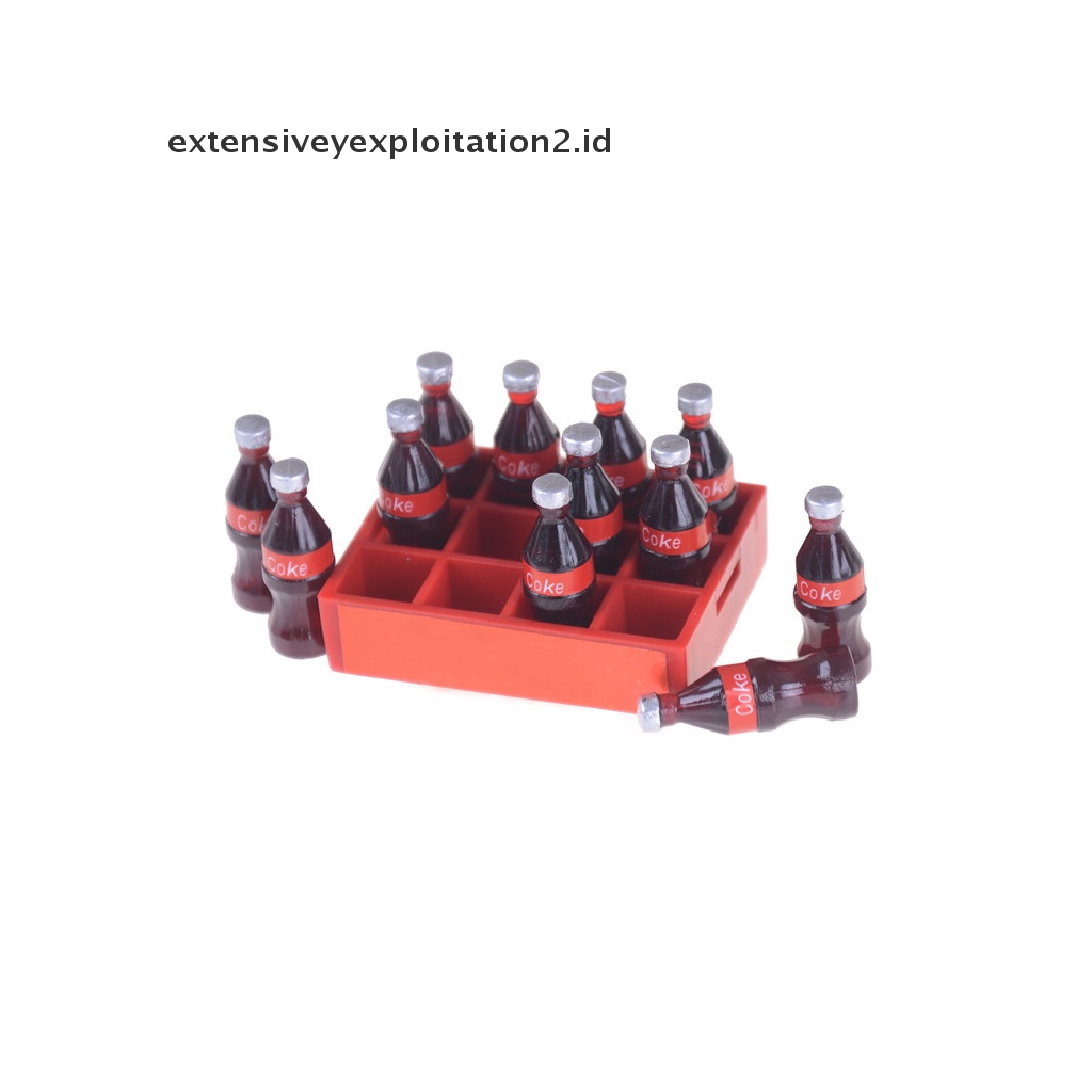 13pcs / Set Mainan Miniatur Minuman Coca Cola Skala 1: 12 Untuk Aksesoris Rumah Boneka