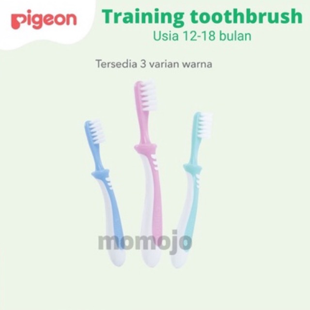 PIGEON Training Toothbrush Lesson 1 / 2 / 3 / Set 123 Tooth Brush Sikat Gigi Bayi Anak untuk 6-8m | 8-12m l 12m+