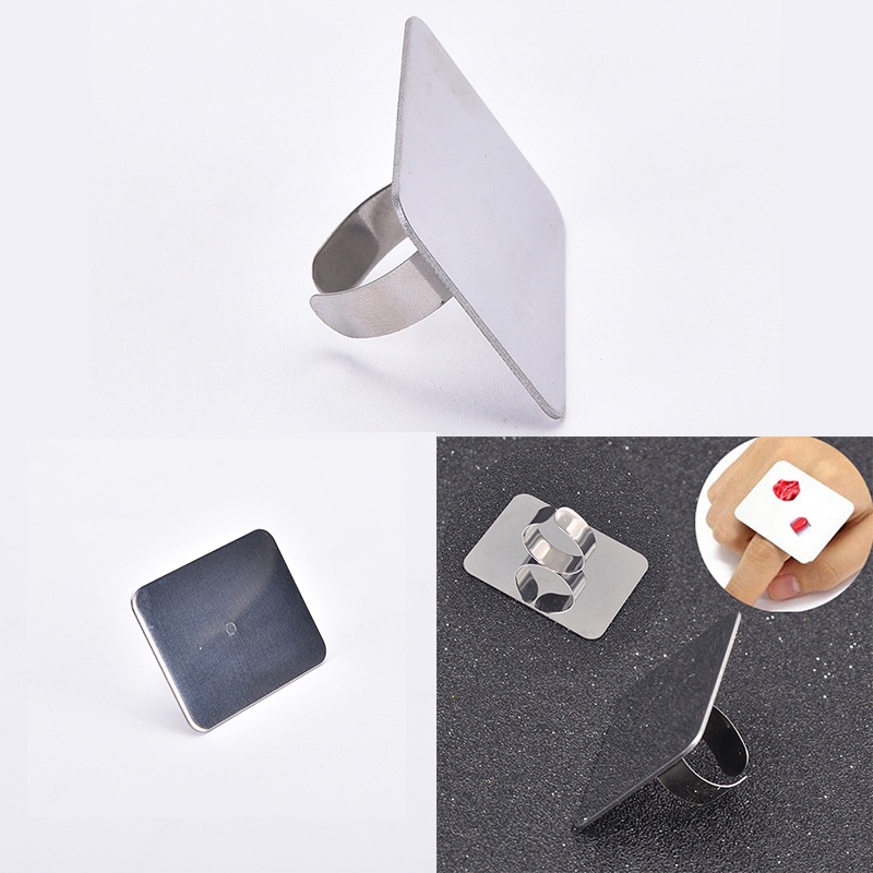 Cincin Palet Pencampur Makeup Foundation Bahan Stainless Steel Dapat Disesuaikan