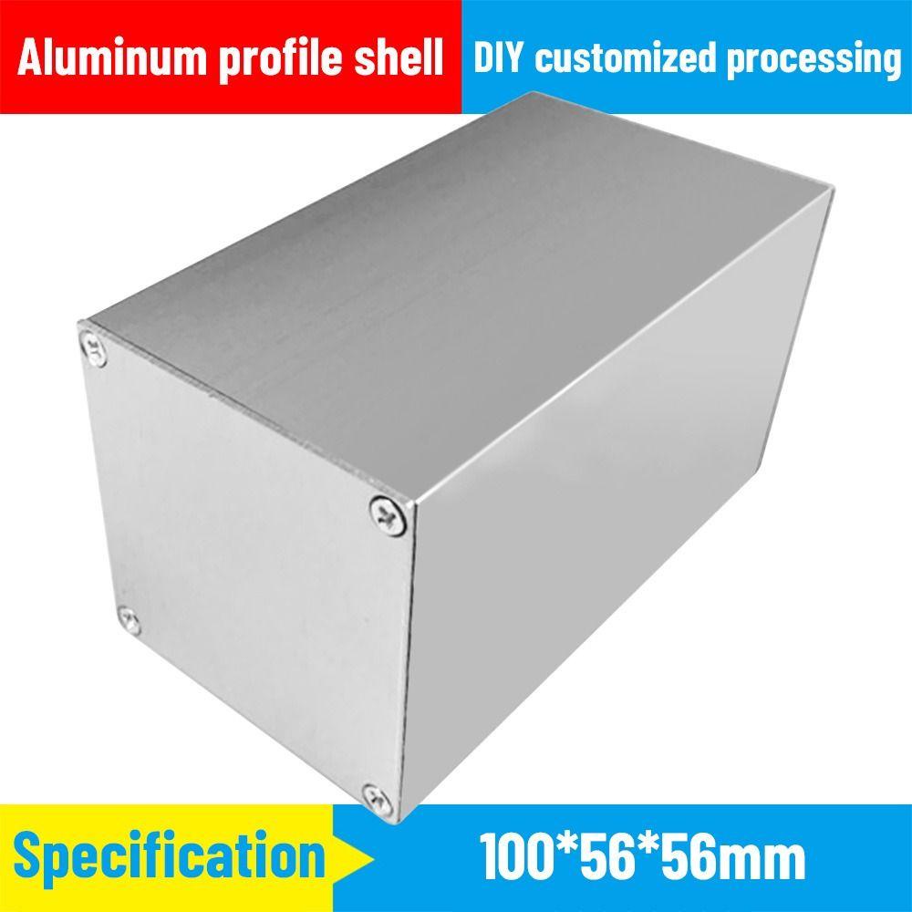 SUYO Papan Sirkuit Shell Silver 100*56*56mm Tool Electronic Project Box