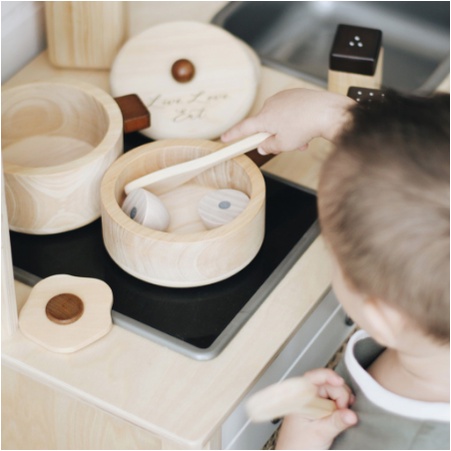 Lettering and Life Cooking Set Kitchen Collections Wooden Toys Mainan