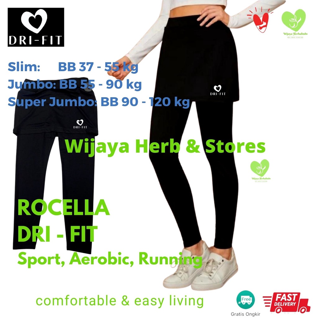 Celana Legging Rok  Senam Zumba Olahraga Wanita – Slim Super Jumbo Zumba Tenis Jogging Berenang Bersepeda