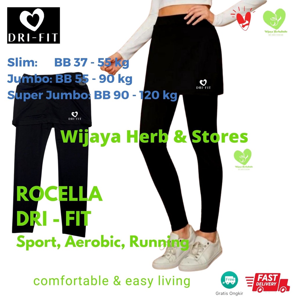 Celana Senam Zumba Wanita / Legging Rok Senam Olahraga Wanita – Slim Super Jumbo – Celana Rok Senam Wanita  - Legging Rok Wanita: Zumba Tenis Jogging Berenang Bersepeda