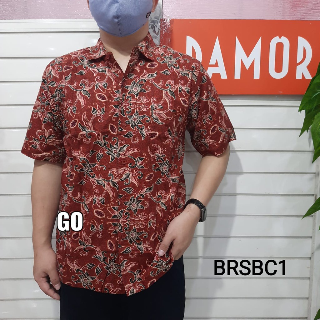 bego BRSBC DAMOR (CRESSIDA) KEMEJA BATIK Cowok Pakaian Pria Baju Batik Dewasa Lengan Pendek