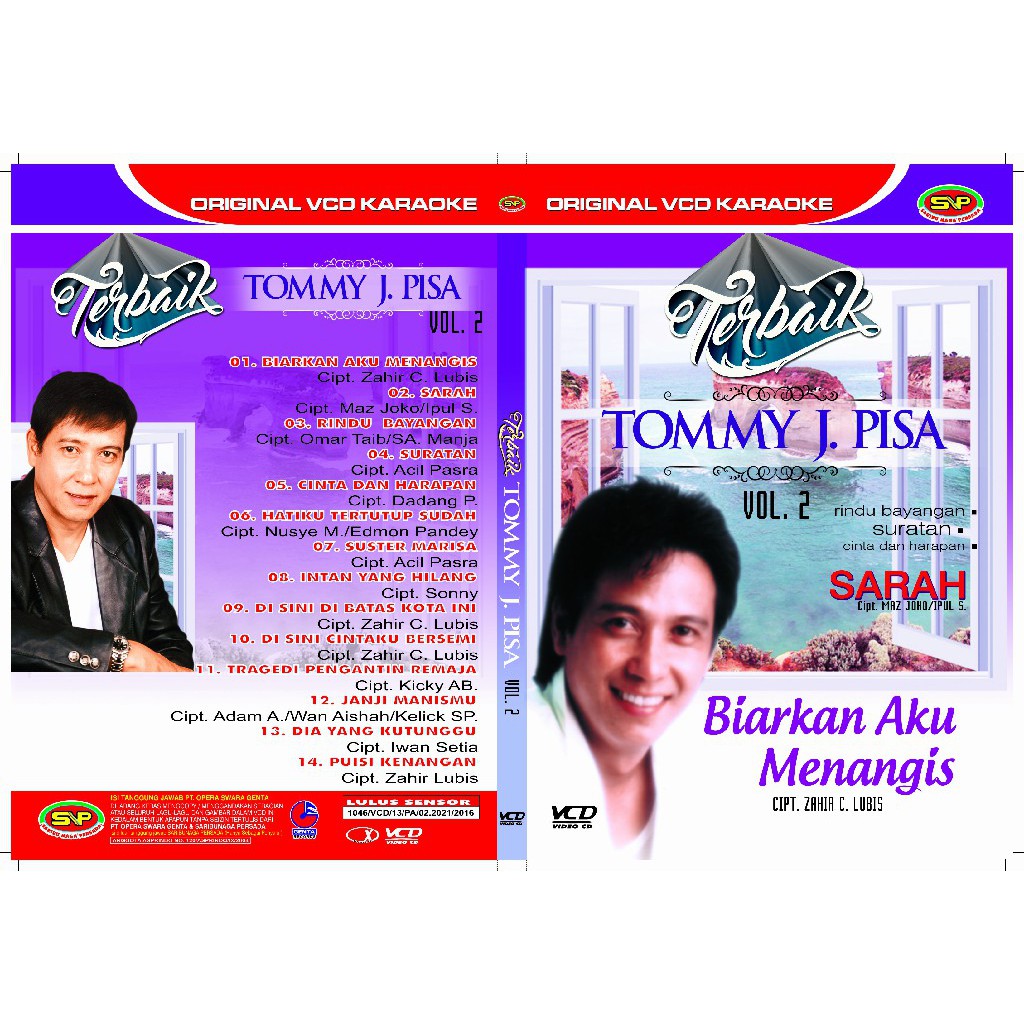 Vcd Original Pop Kenangan - Terbaik Tommy J Pisa Vol 2