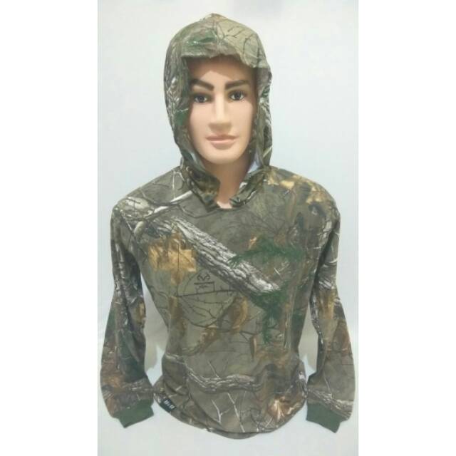 Camo hoodie set/kaos panjang loreng camo&amp;balaclava katun