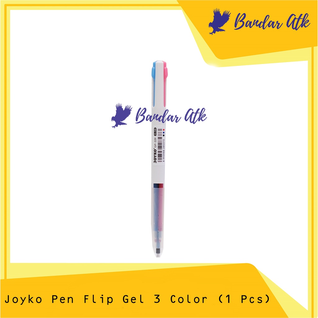 

JOYKO Pen Flip Gel GP-339 3 Color Pulpen Pena Ballpoint 3 In 1 [1 PCS]