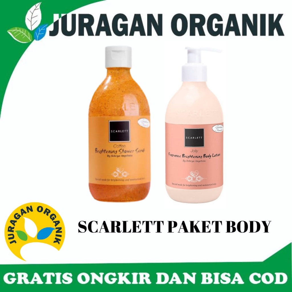 PAKET SCARLETT 2 IN 1 COMBO LOTION JOLLY + SHOWER SCARLETT PAKET SCARLETT WHITENING 2 IN 1 BODY SHOW