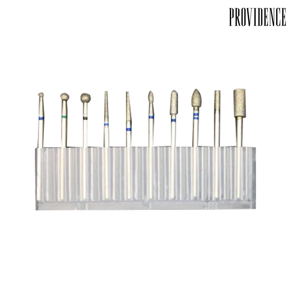 Providence 10Pcs Pro Nail Art Grinding Drill Bits Electric Manicure Bullet Polishing Set