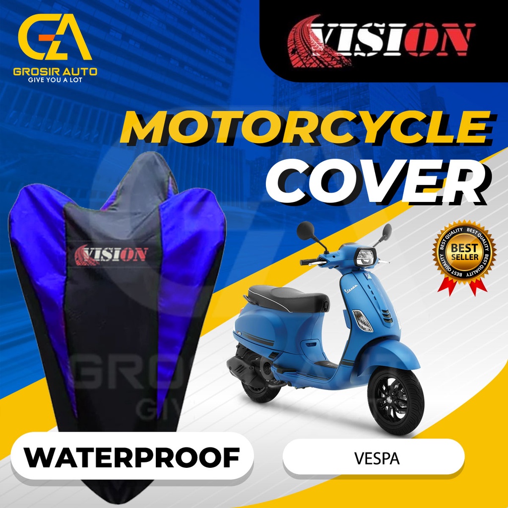 Sarung Motor VESPA Anti air Vision / Cover Selimut Penutup Sarung Mantel Motor Vision