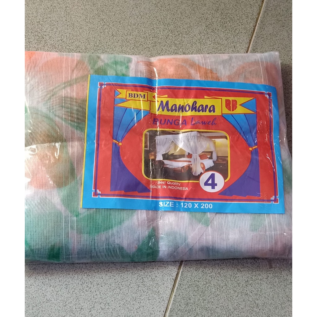 Kelambu tidur/kelambu nyamuk kotak manohara motif bunga