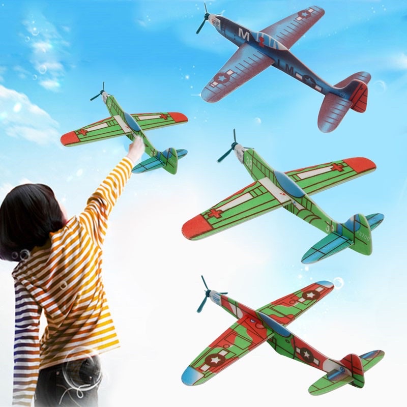 Mainan Pesawat Terbang Glider Mini Bahan Busa Untuk Edukasi Anak/ Puzle Pesawat Terbang