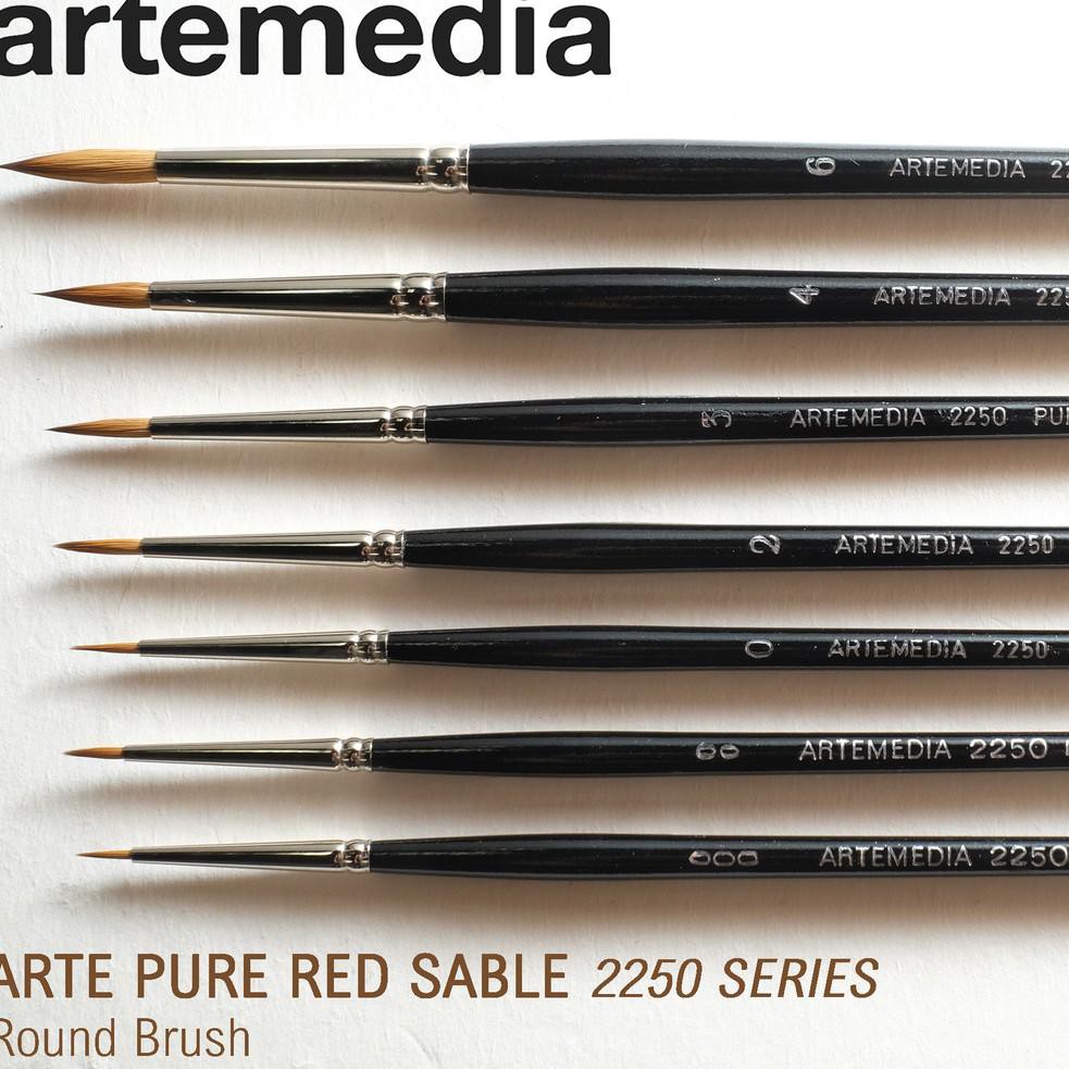 

Hx1Code Arte Pure 2250 Red Sable Round Brush(terlaris)L7X5