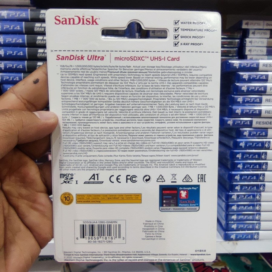 Sandisk 128GB 100mbps Micro SD Original Garansi Resmi