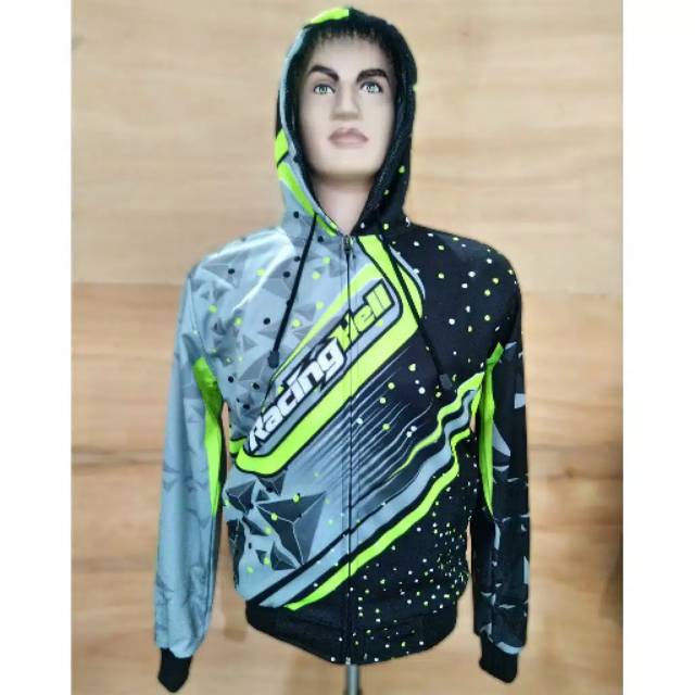 (GITD) Jaket Racing Hell/JAKET CUSTOM RACING/JAKET SUBLIMASI /JAKET GITD