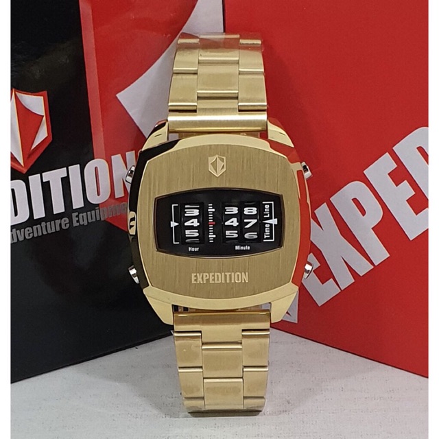 Jam tangan Expedition 6790 pria / men gold