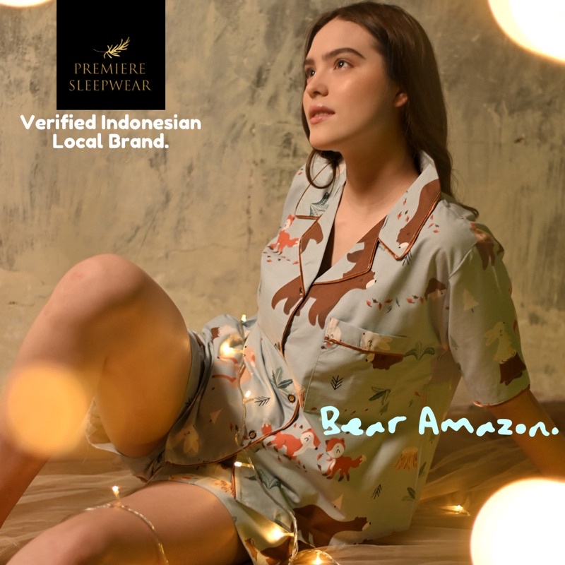 CLEARANCE SALE Shortpants set Piyama Wanita by PREMIERESLEEPWEAR cotton pajamas-5