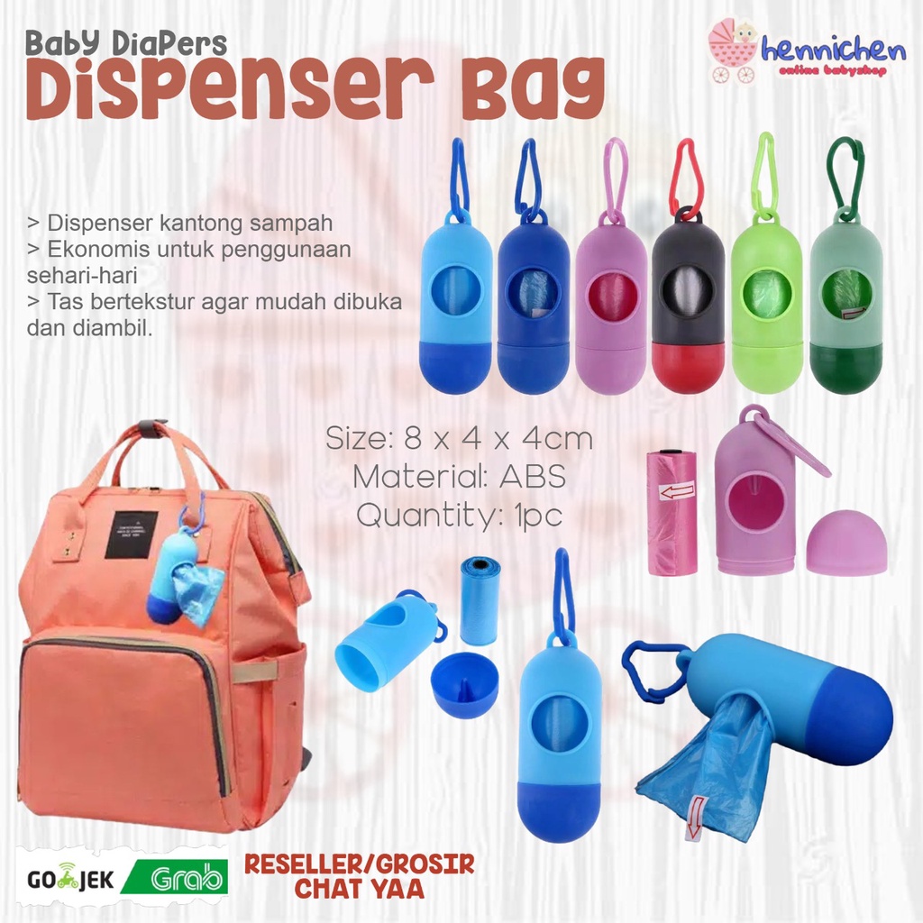 1set Dispenser Tempat Kantong Plastik Sampah Popok Serbaguna / Baby Diapers Dispenser Bag