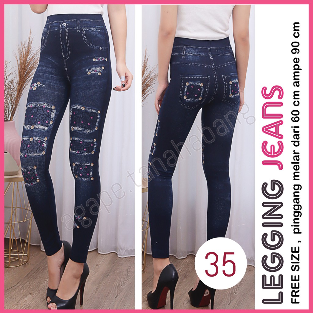 legging Jeans # 35 / Legging Jeans Wanita