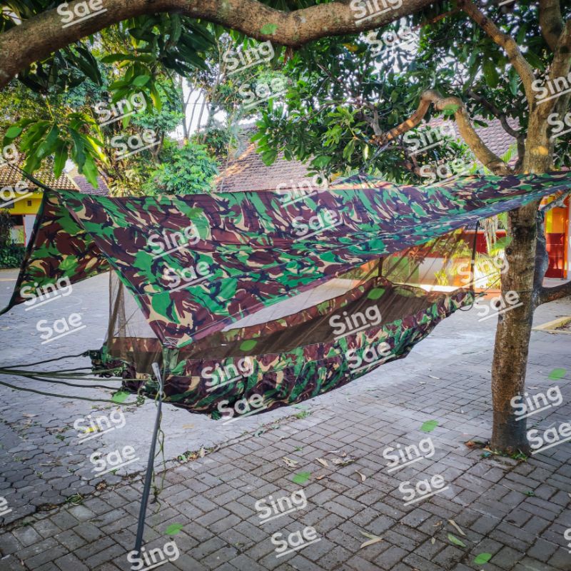 HAMMOCK JATAH TNI/HAMMOK AYUNAN/HAMMOCK KELAMBU/HAMMOCK+FLYSHEET/KELAMBU ANTI SERANGGA/KELAMBU TNI