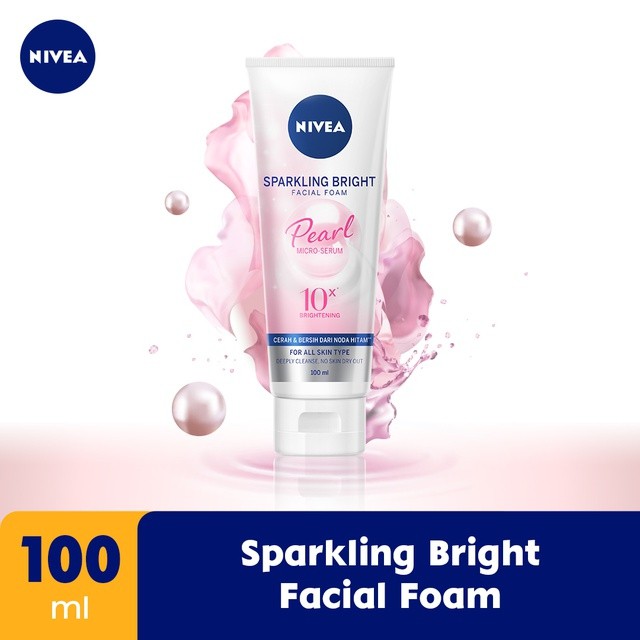 NIVEA Sparkling White Whitening Facial Foam - 100ml-50ml