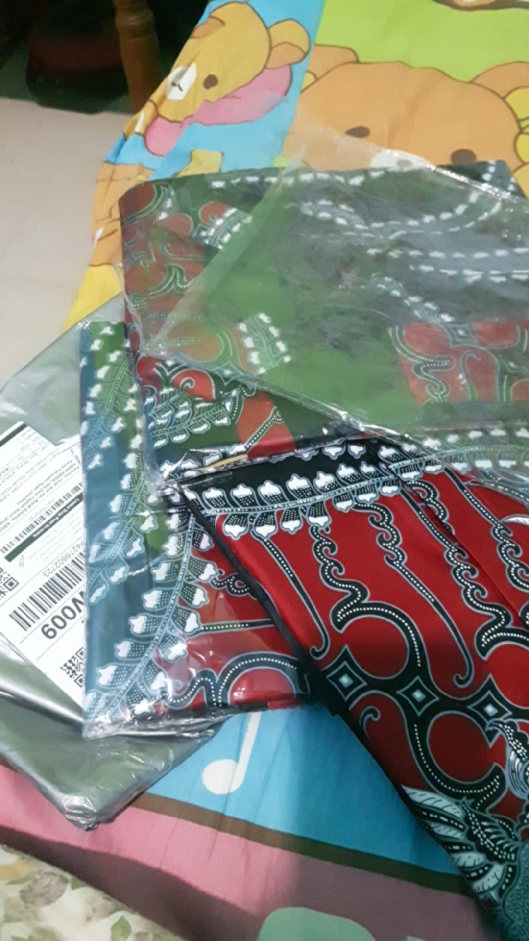 Kemeja Batik Pria Lengan Panjang Premium Semi Sutra Biru Navy Merah Marun M L Xxl Baju Kantor Furing