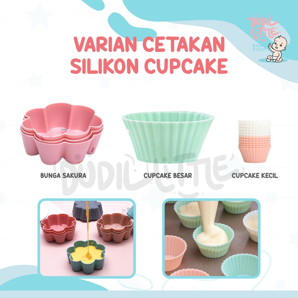 Cetakan Cupcake muffin bento silikon anti lengket flexibel dan Quick release ringan 100% Garansi