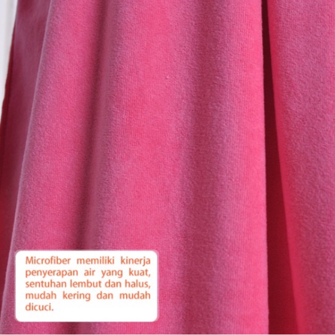 SB168 Handuk Mandi Dewasa Microfiber Warna Polos Uk 70X140cm Serap Air