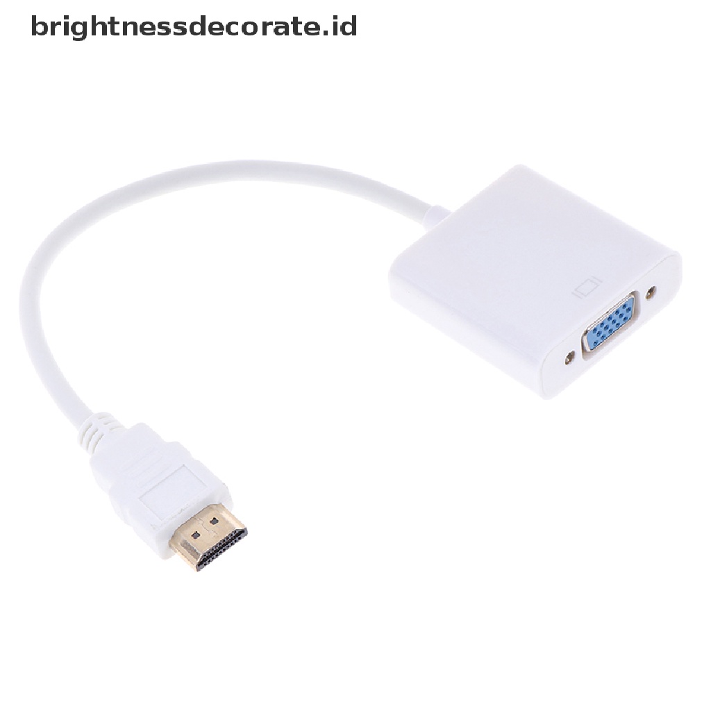 1 Pc Adaptor Konverter HDMI Ke VGA HD 1080P Warna Putih