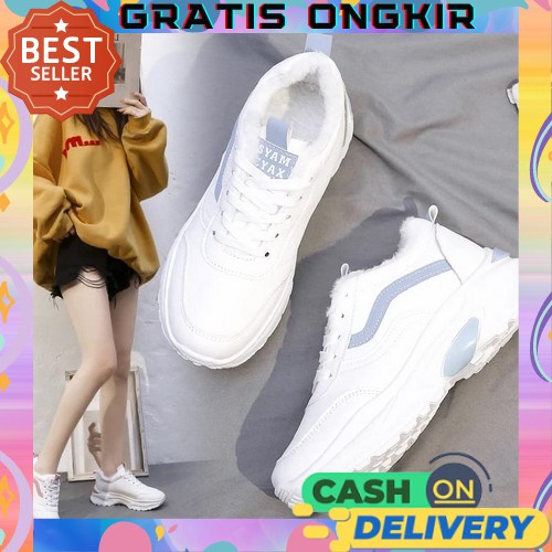 Sepatu Srs Wanita Kekinian Sneakers Tanpa Tali Kanvas Sapatu Harian Sneaker Kets Perempuan Casual Ca