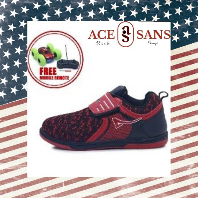 Ardiles Kids DNA Sepatu Anak Sekolah - Merah Hitam | Sneakers | Sepatu | Ardiles | Original