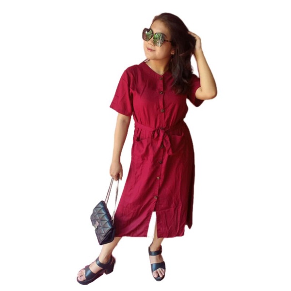 DRESS ANDIN CASUAL POLOS BUSUI/REMAJA DASTER TERMURAH TERBARU MODERN DASTER KEKINIAN DASTER TERLARIS