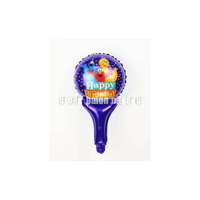Balon pentung happy birthday/tennis/tongkat elmo/sesame street